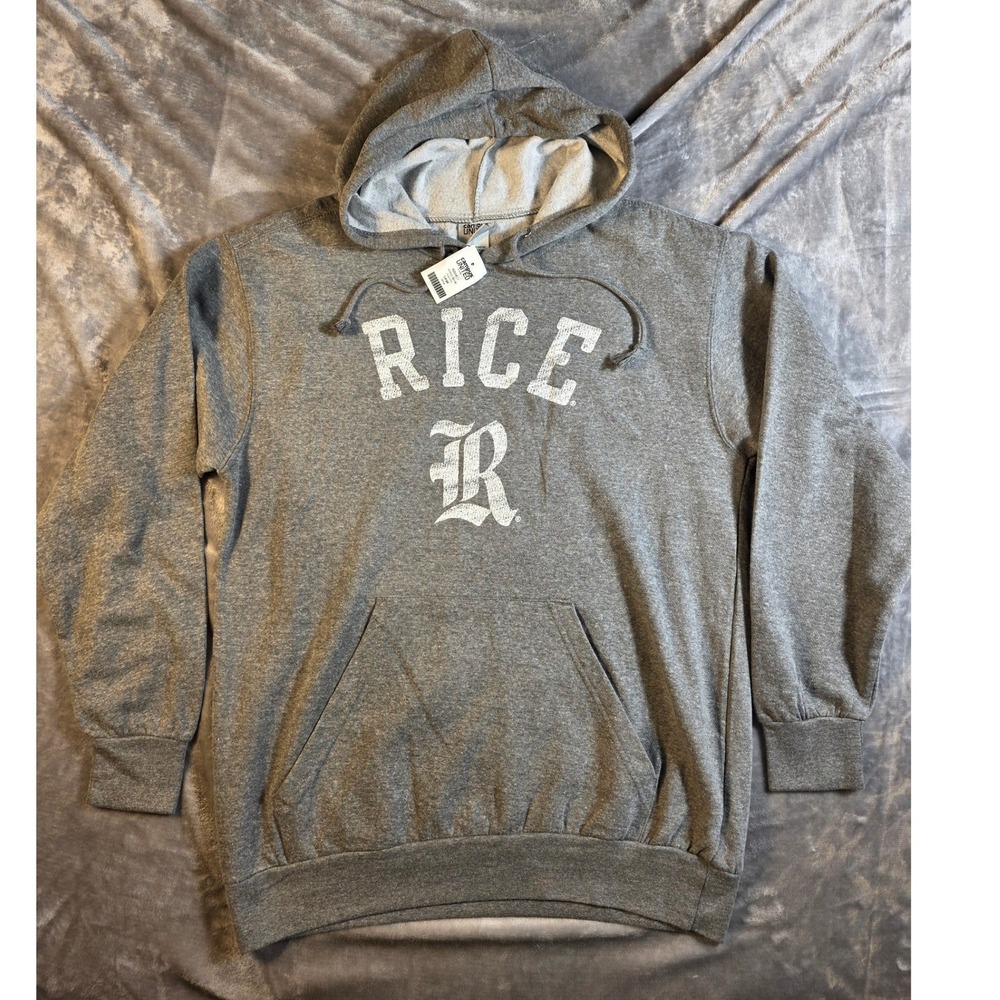 NWT Rice University Owls Hoodie Mens Large Gray Collegiate Sweatshirt